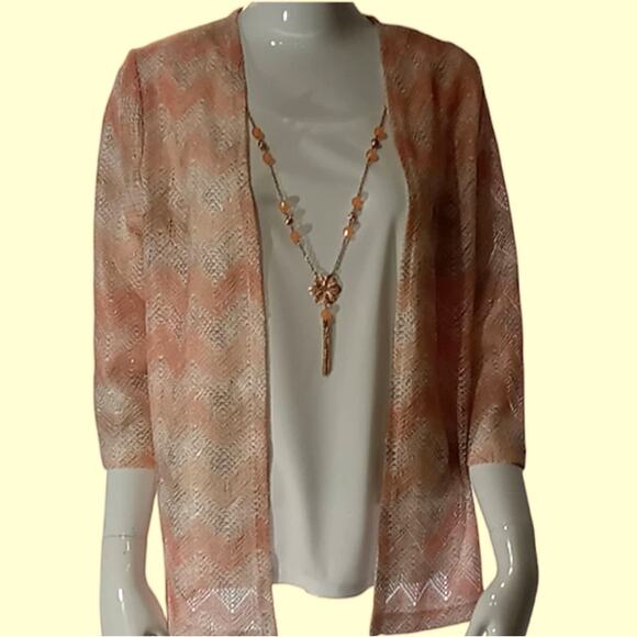 NEW ALFRED DUNNER 1-Piece Top with Attached Necklace Size SMALL - Picture 1 of 4